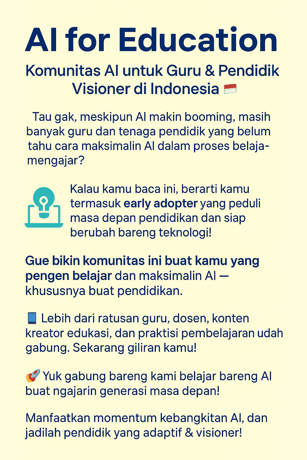 AI for Education: Komunitas AI untuk Pendidik di Indonesia 🇮🇩